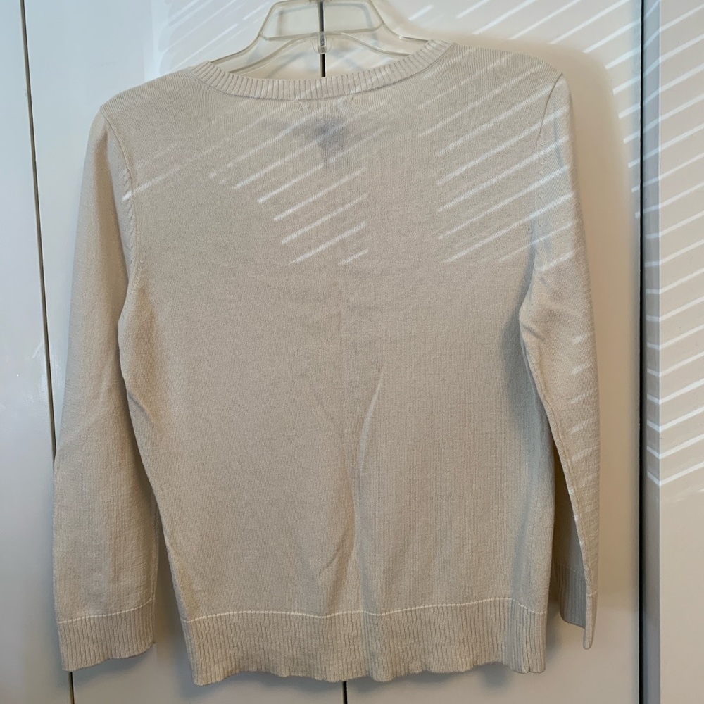 New York and Co. Ivory Floral Embellished Cardigan - Picture 2 of 11